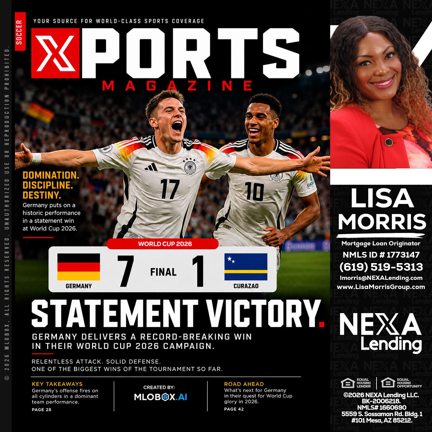 GERMANY VS CURASSAO (7-1) - Lisa Morris -Mortgage Loan Officer