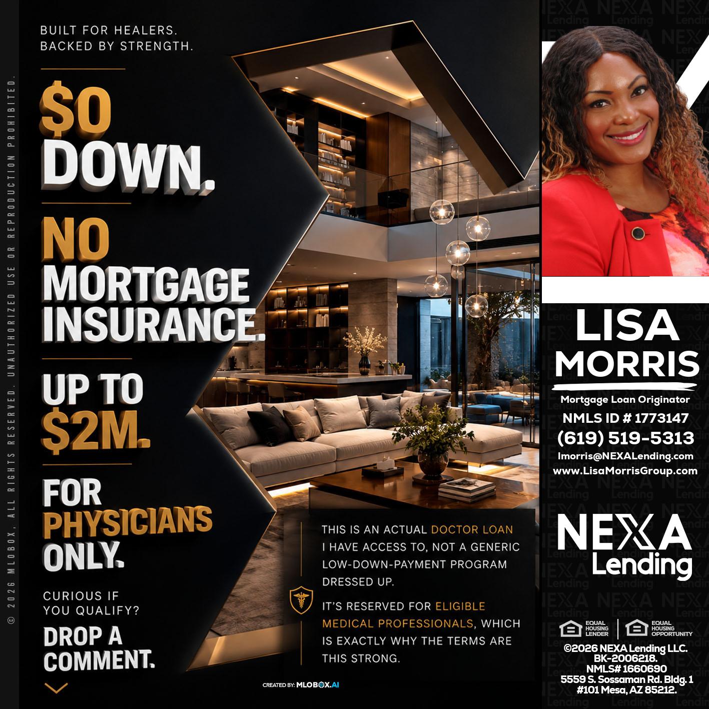 $0 DOWN - Lisa Morris -Mortgage Loan Officer