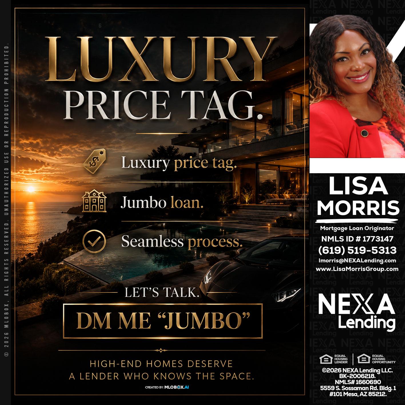LUXURY PRICE - Lisa Morris -Mortgage Loan Officer