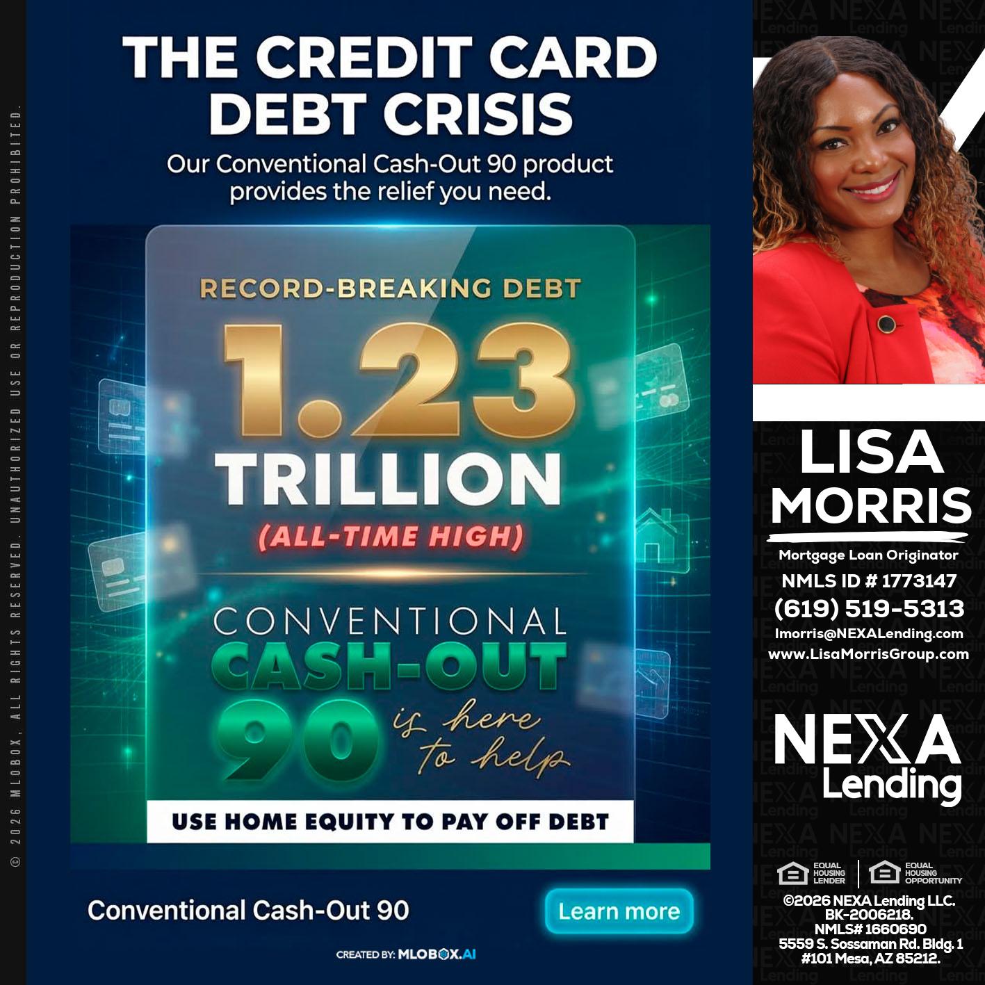 THE CREDIT CARD - Lisa Morris -Mortgage Loan Officer