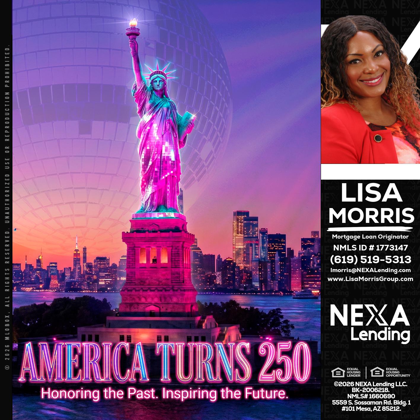 AMERICA TURNS 250 - Lisa Morris -Mortgage Loan Officer