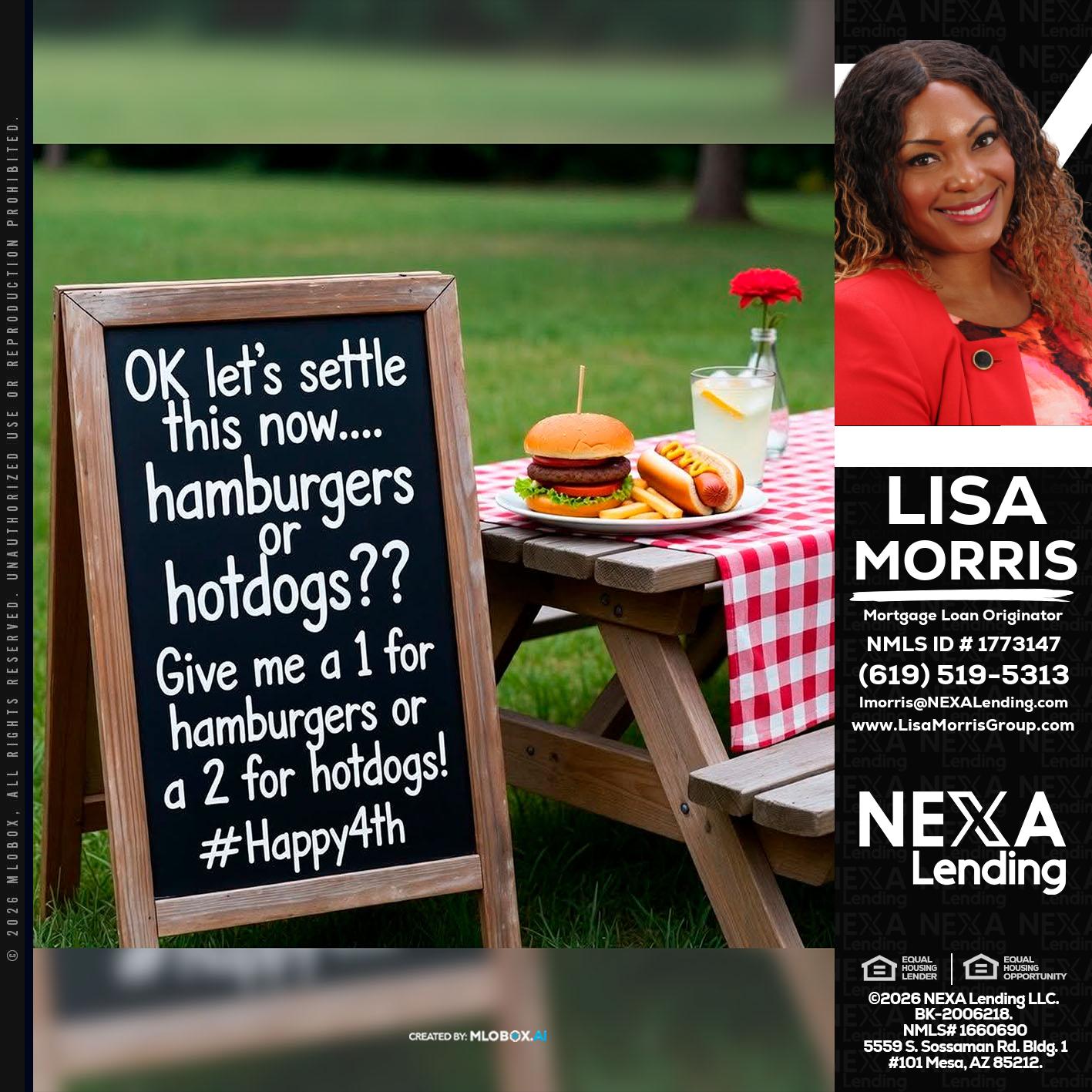 let settle this - Lisa Morris -Mortgage Loan Officer