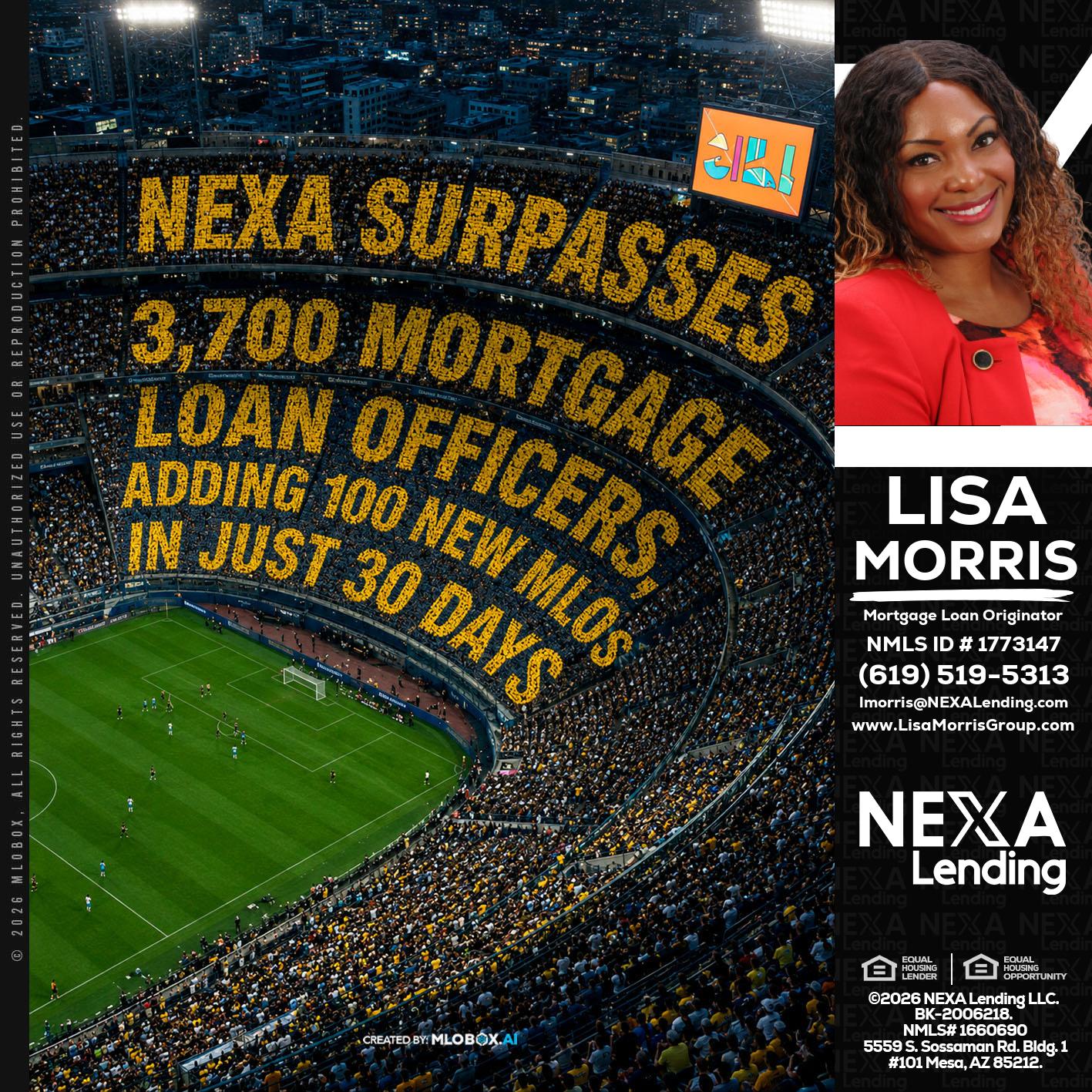 NEXA SURPASSES - Lisa Morris -Mortgage Loan Officer