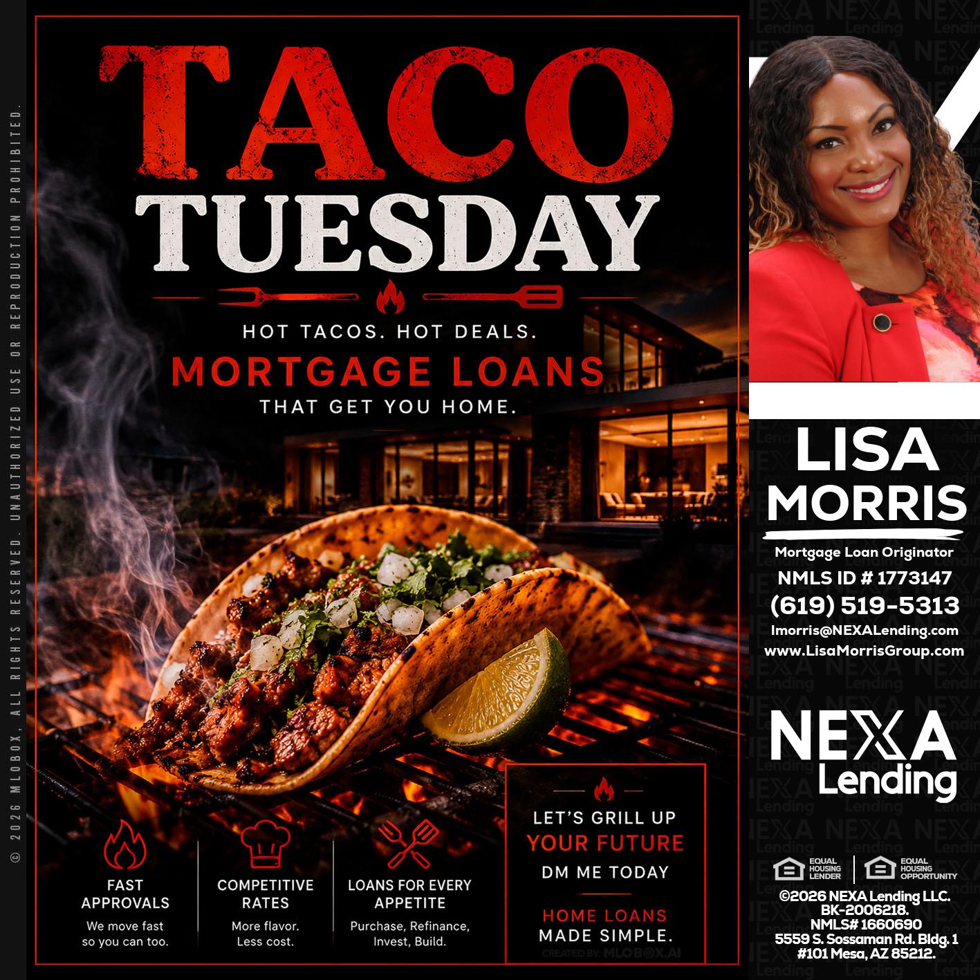 TACO TUESDAY - Lisa Morris -Mortgage Loan Officer
