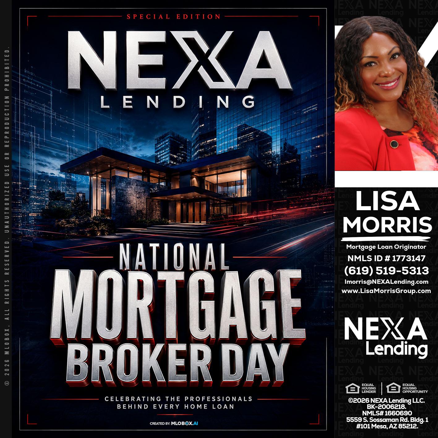 NATIONAL MORTGAGE BROKER DAY - Lisa Morris -Mortgage Loan Officer
