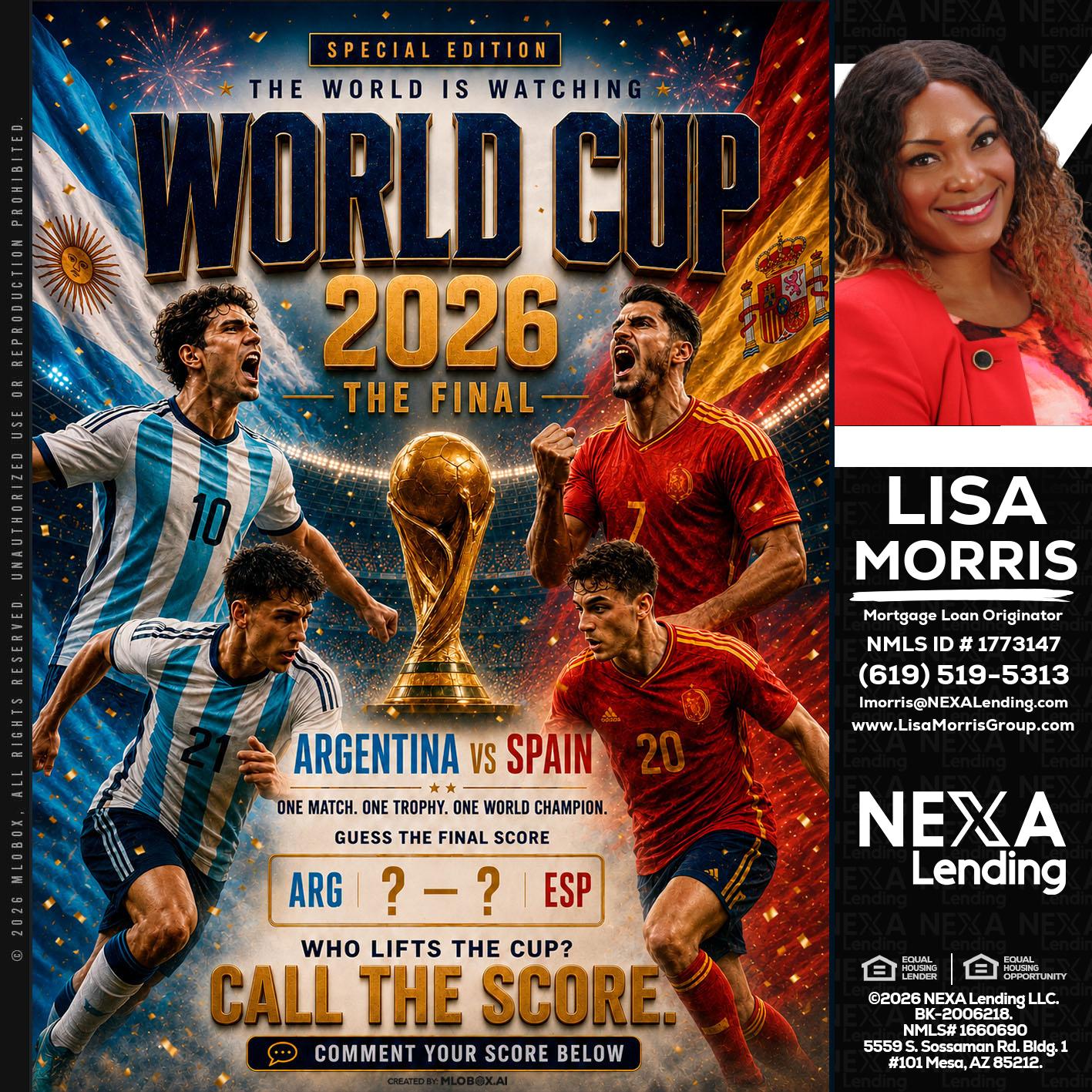 World Cup 2026 finals - Lisa Morris -Mortgage Loan Officer