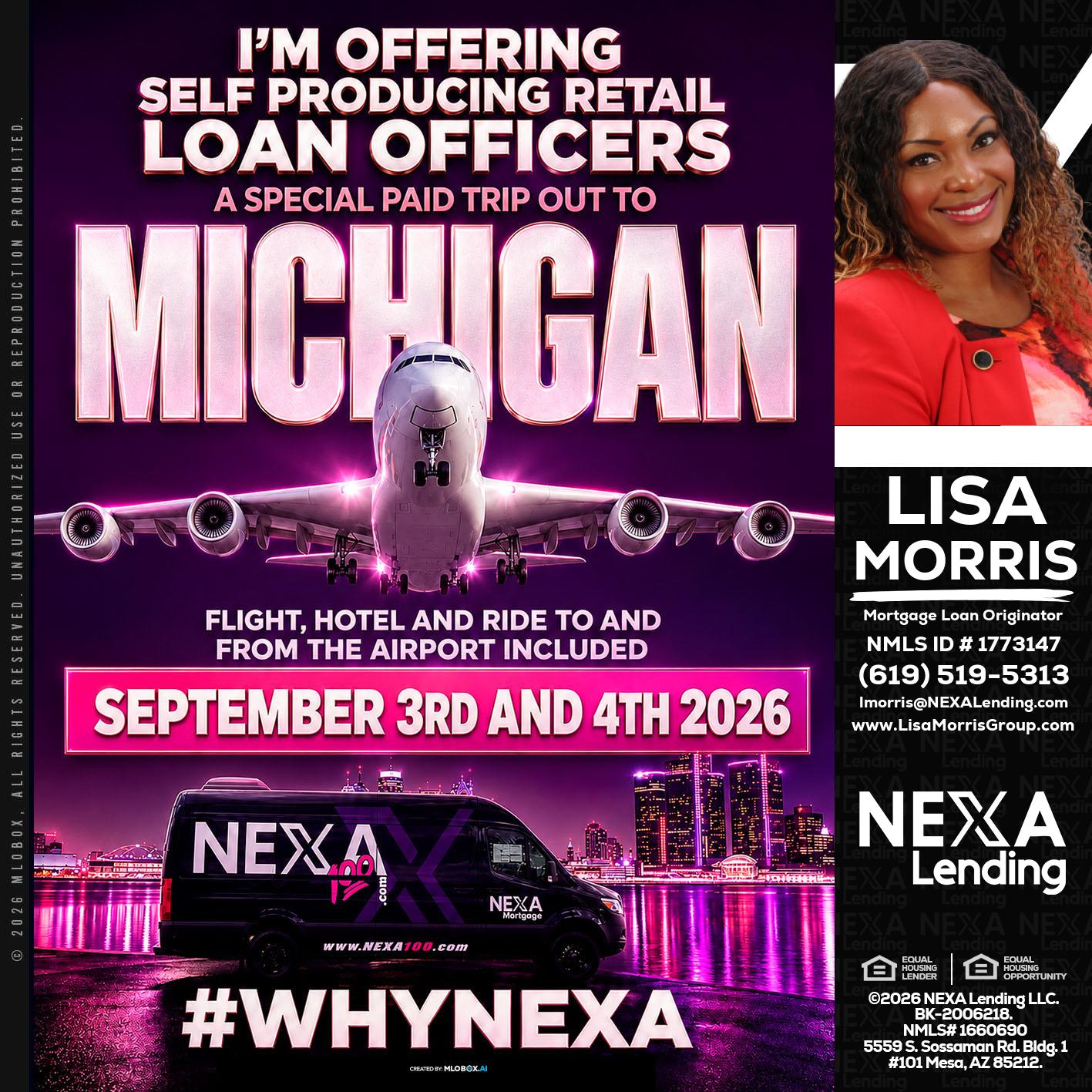 MICHIGAN TRIP - Lisa Morris -Mortgage Loan Officer