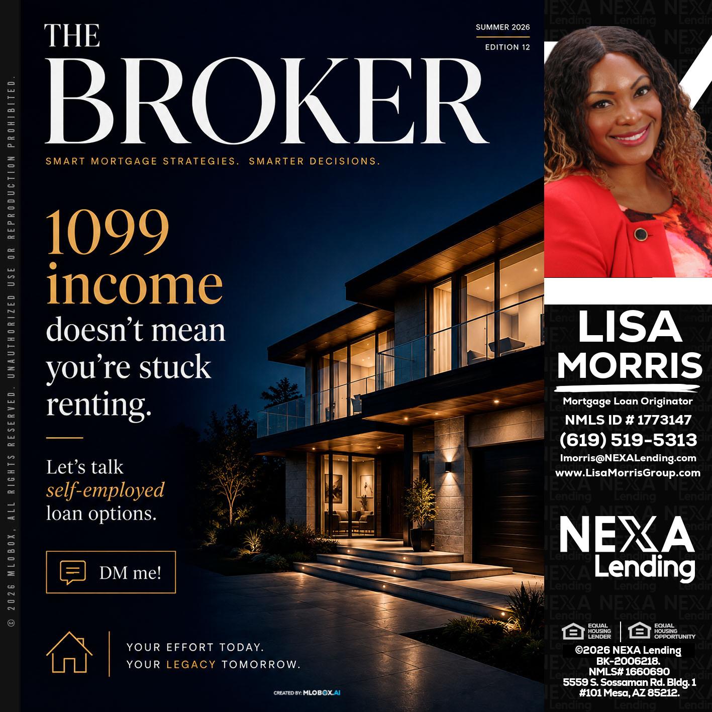 THE BROKER - Lisa Morris -Mortgage Loan Officer