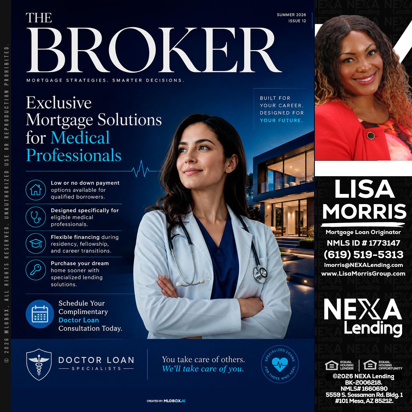 THE BROKER - Lisa Morris -Mortgage Loan Officer