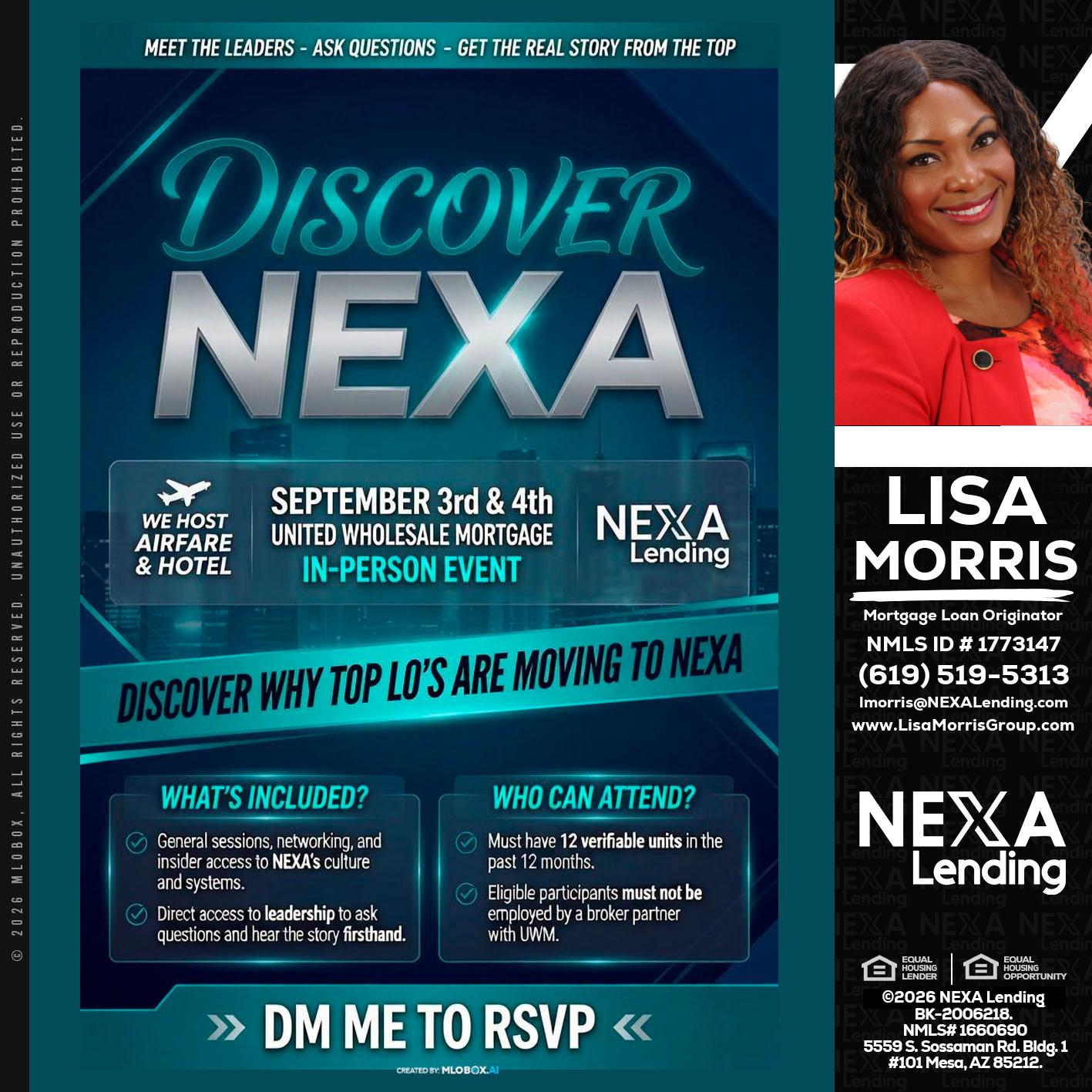 DISCOVER NEXA - Lisa Morris -Mortgage Loan Officer
