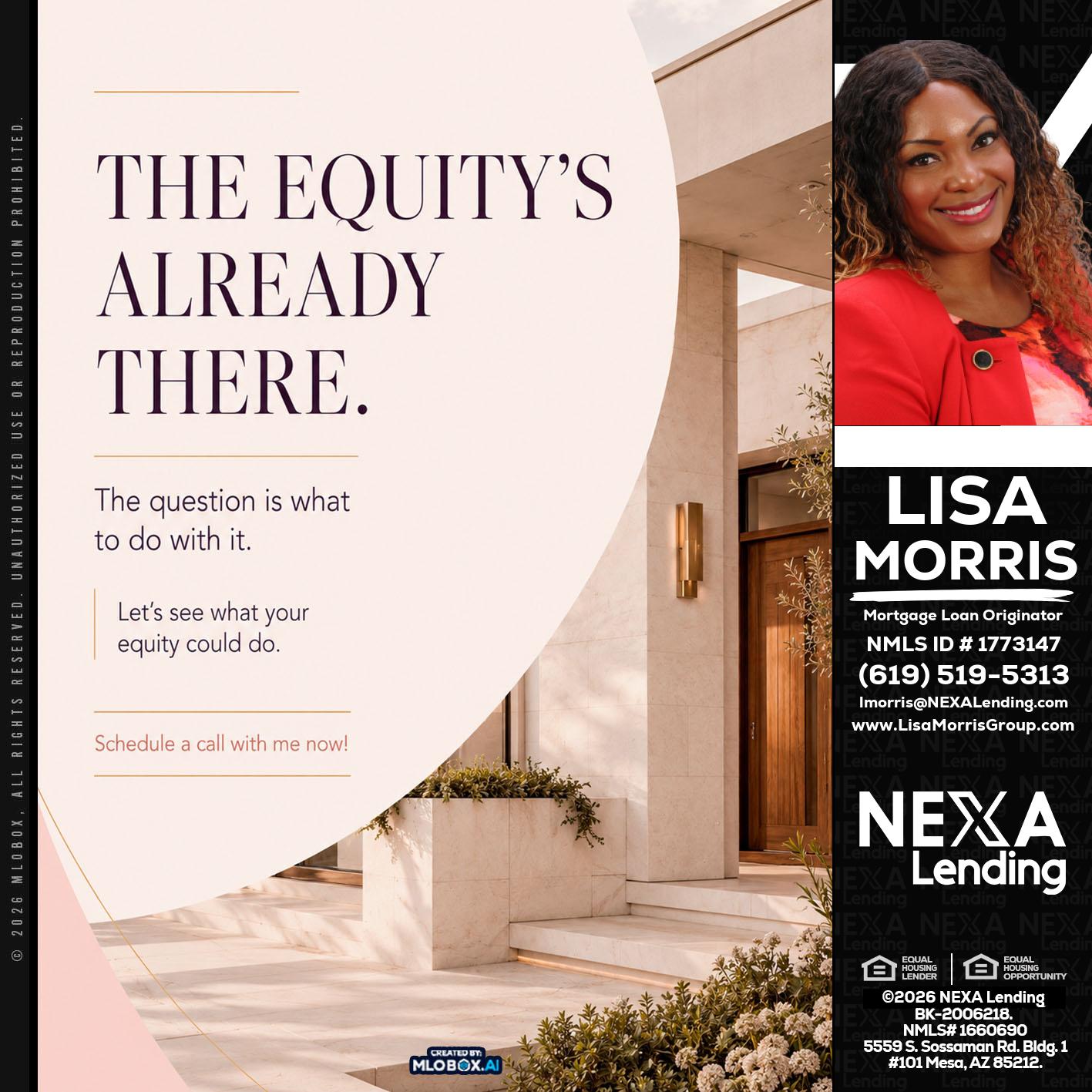 THE EQUITY'S - Lisa Morris -Mortgage Loan Officer