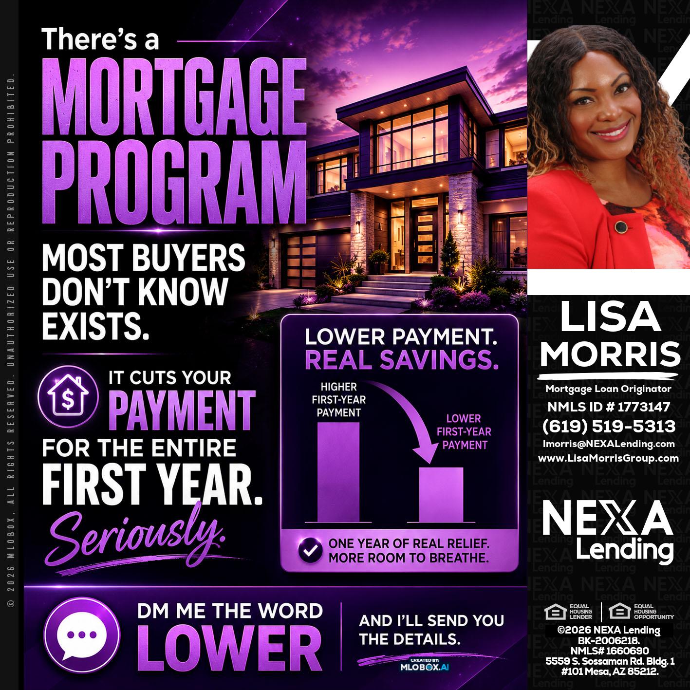 MORTGAGE PROGRAM - Lisa Morris -Mortgage Loan Officer