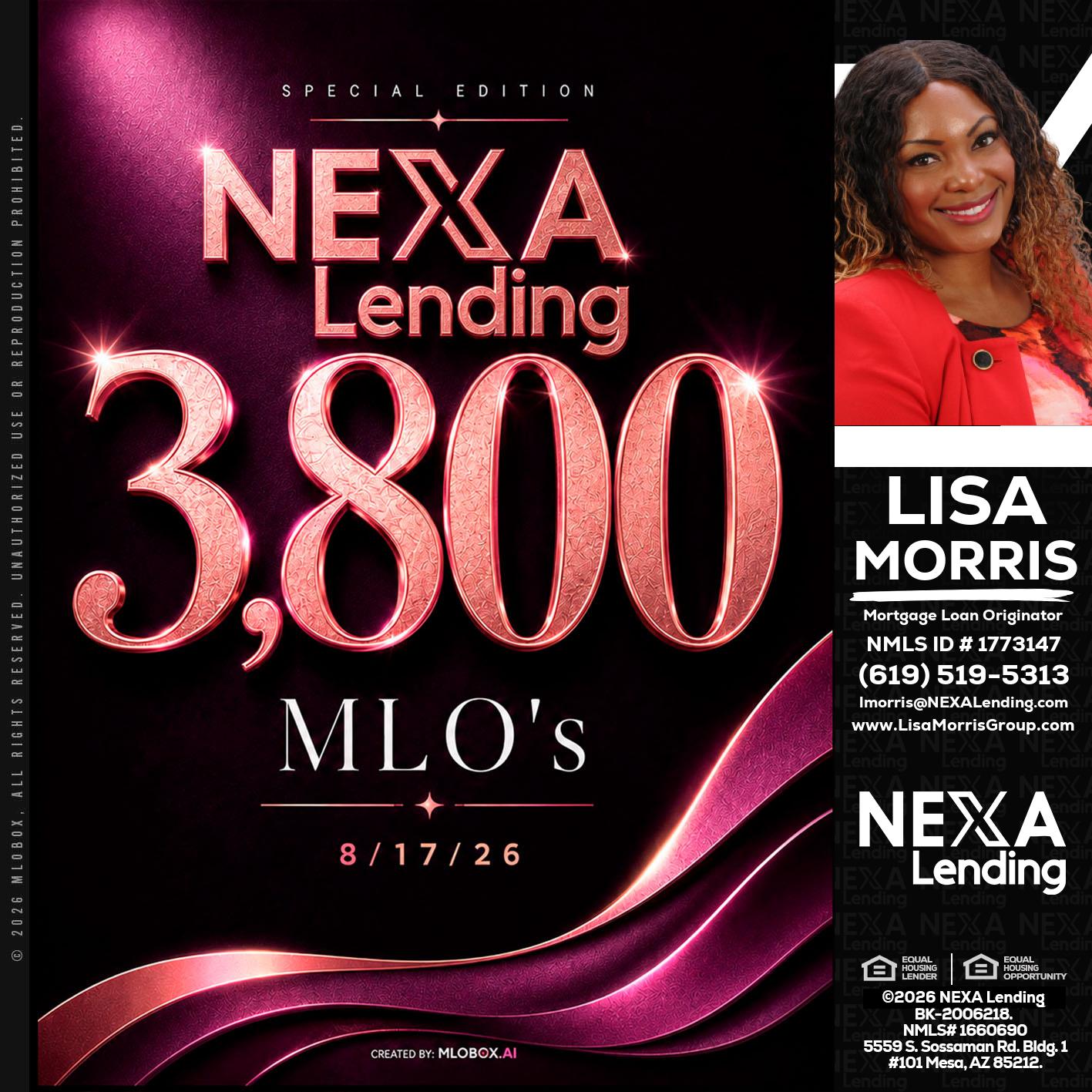 3800 MLOs - Lisa Morris -Mortgage Loan Officer