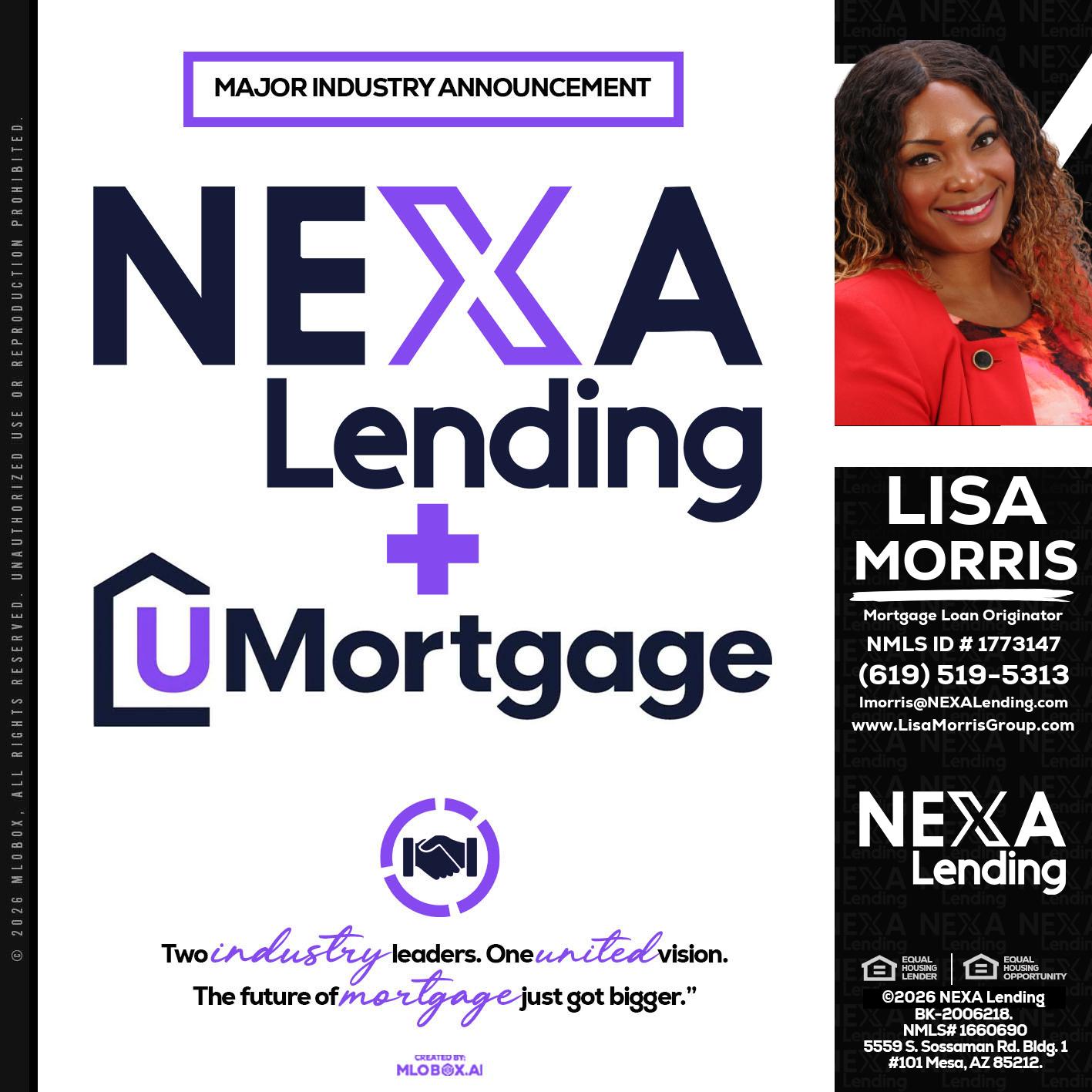 NEXA LENDING U MORTGAGE - Lisa Morris -Mortgage Loan Officer