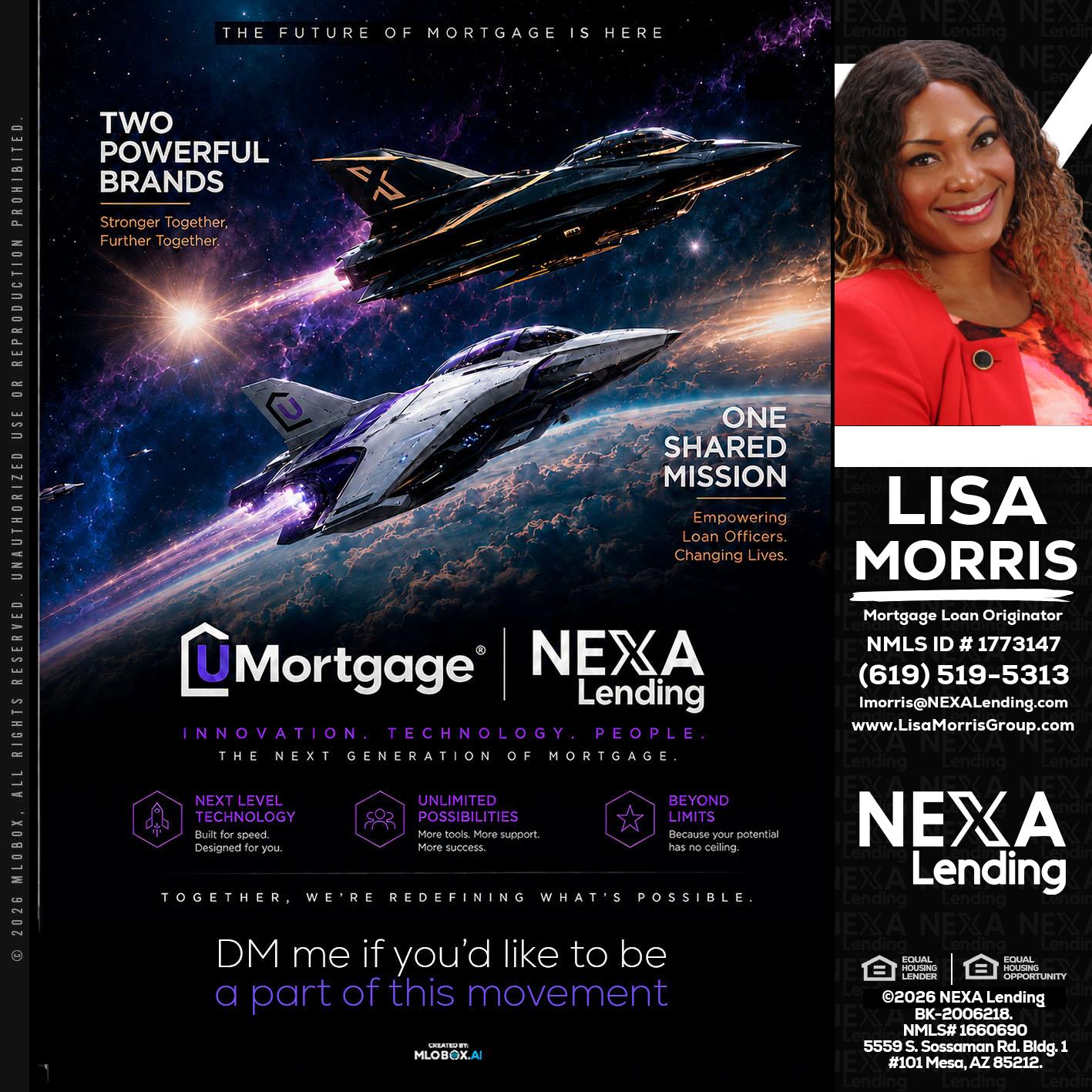 U Mortgage + NEXA lending - Lisa Morris -Mortgage Loan Officer