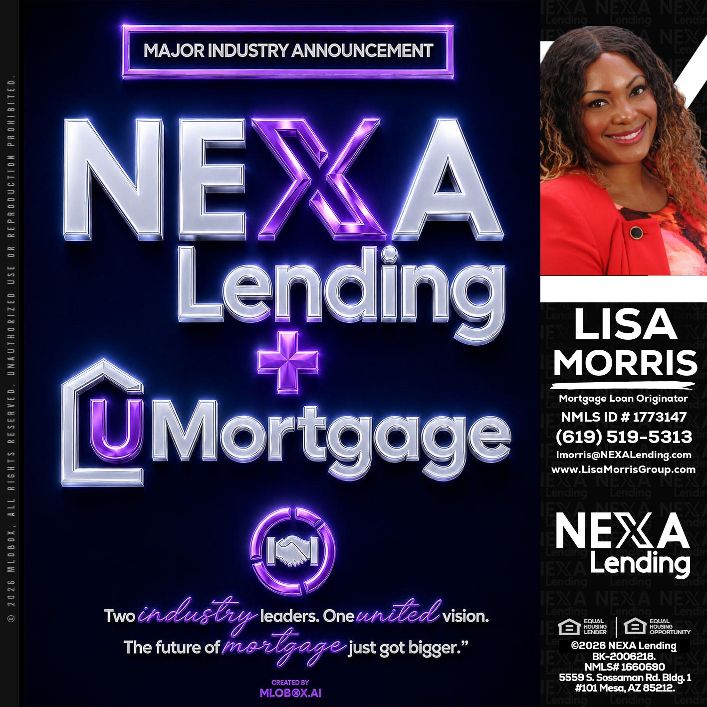 NEXA LENDING U MORTGAGE - Lisa Morris -Mortgage Loan Officer