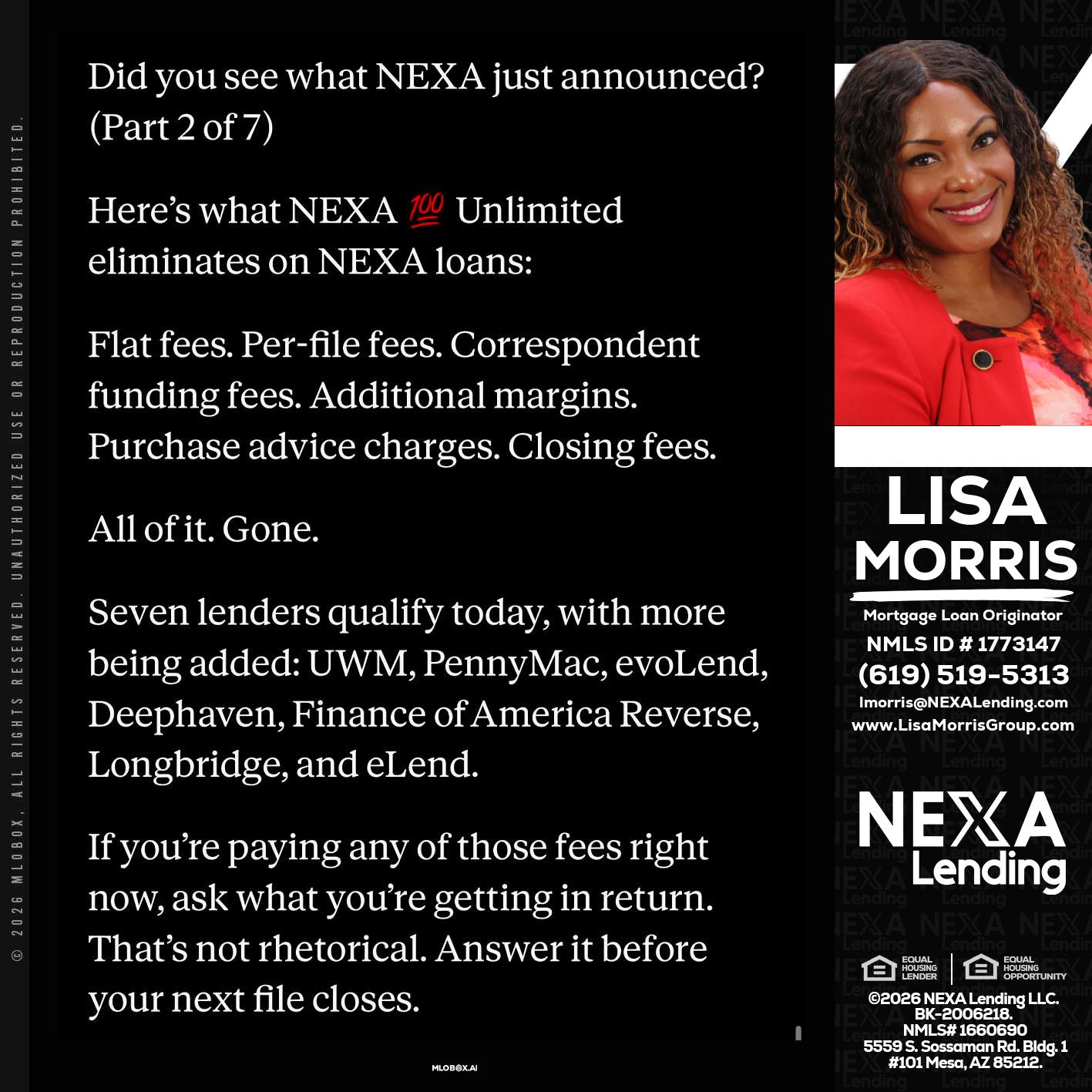 2 OF 7 - Lisa Morris -Mortgage Loan Officer