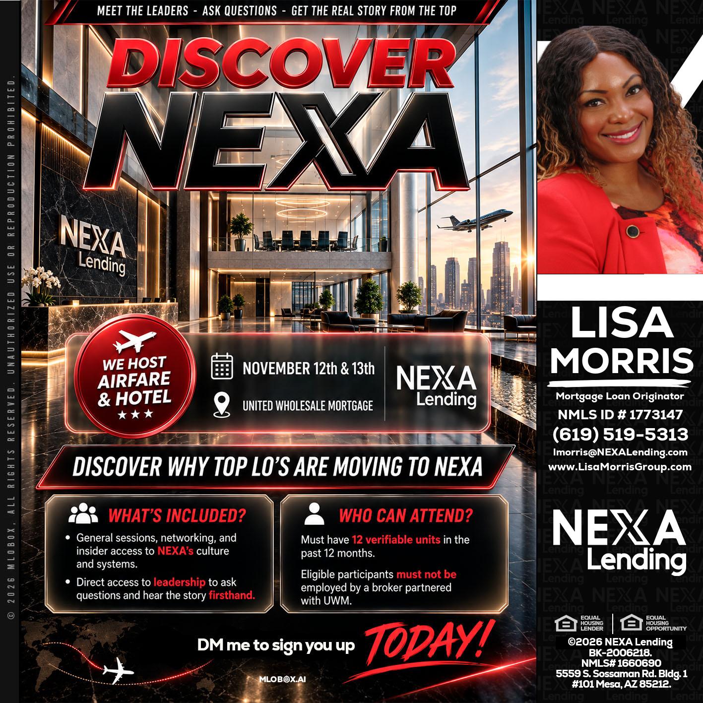 DISCOVER NEXA - Lisa Morris -Mortgage Loan Officer