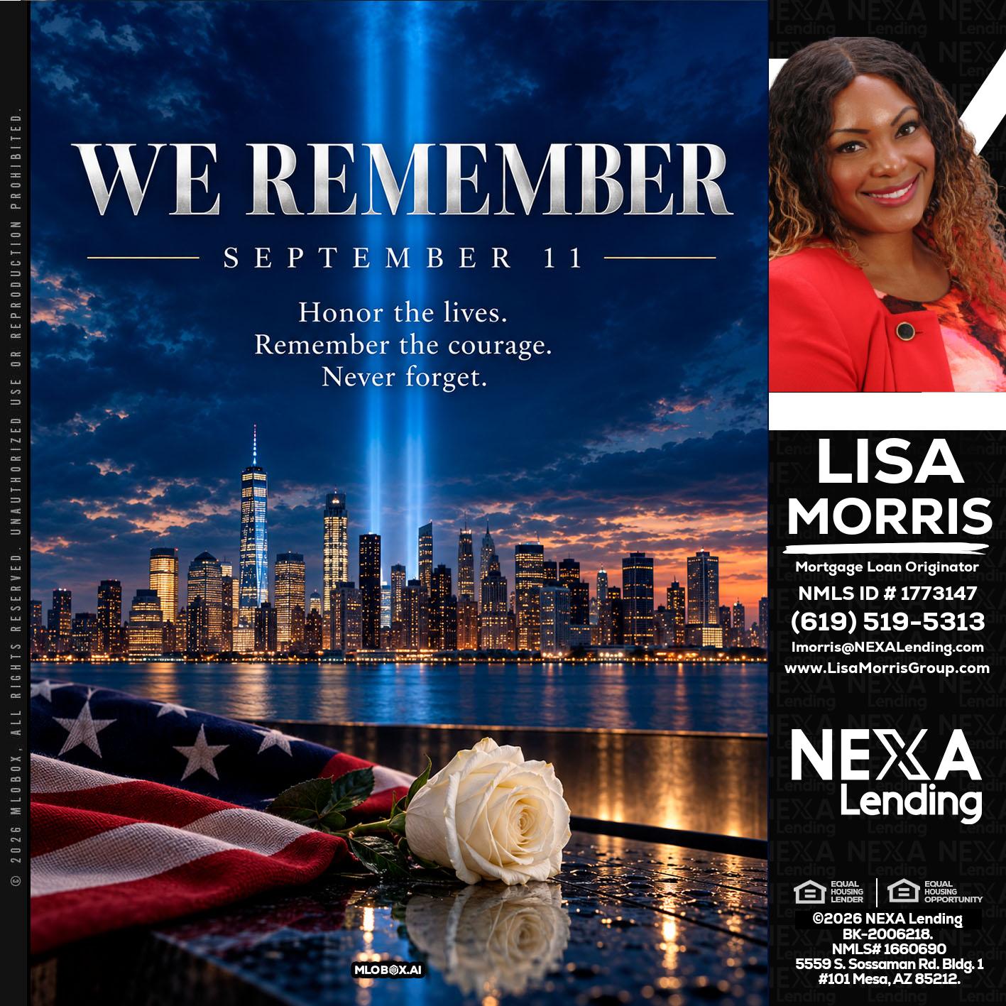 WE REMEMBER - Lisa Morris -Mortgage Loan Officer