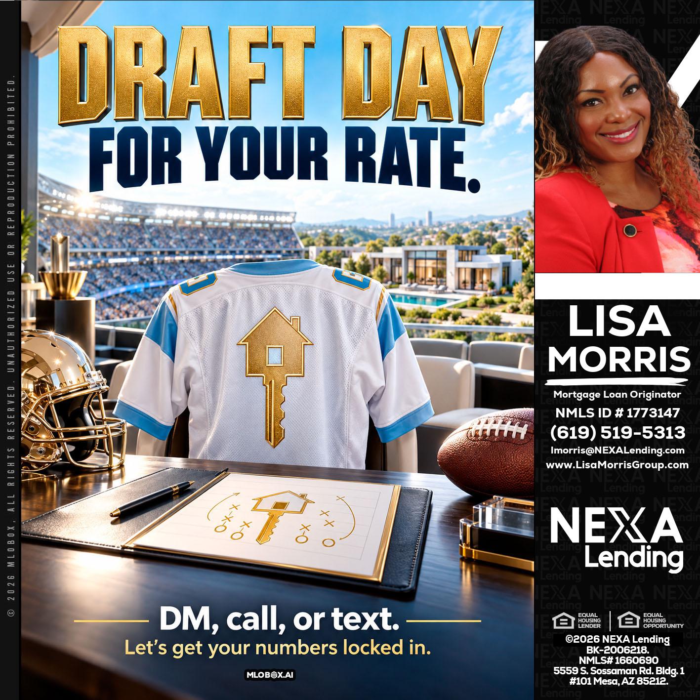 DRAFT DAY - Lisa Morris -Mortgage Loan Officer