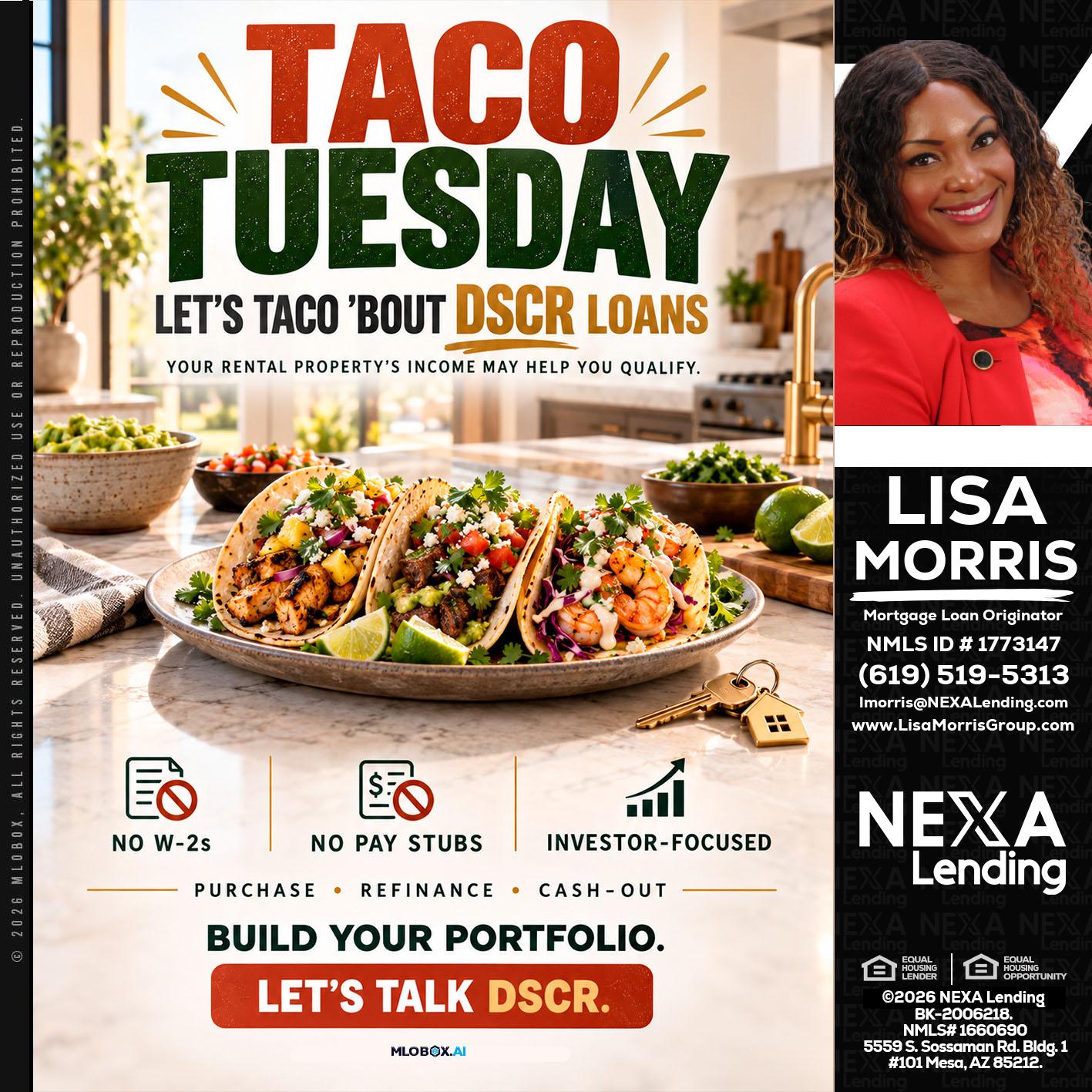 TACO TUESDAY - Lisa Morris -Mortgage Loan Officer