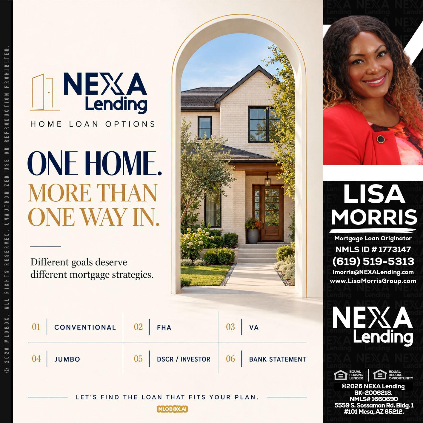 ONE HOME - Lisa Morris -Mortgage Loan Officer
