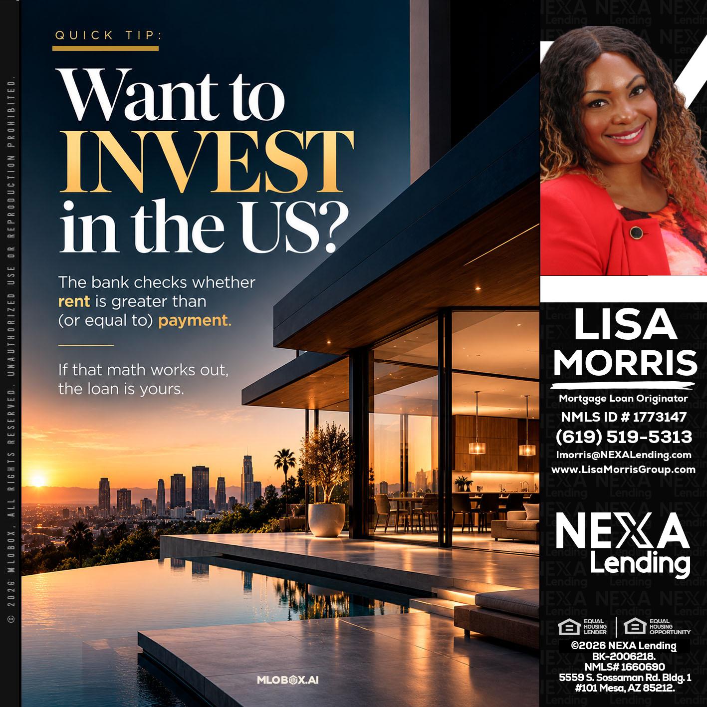 QUICK TIP - Lisa Morris -Mortgage Loan Officer