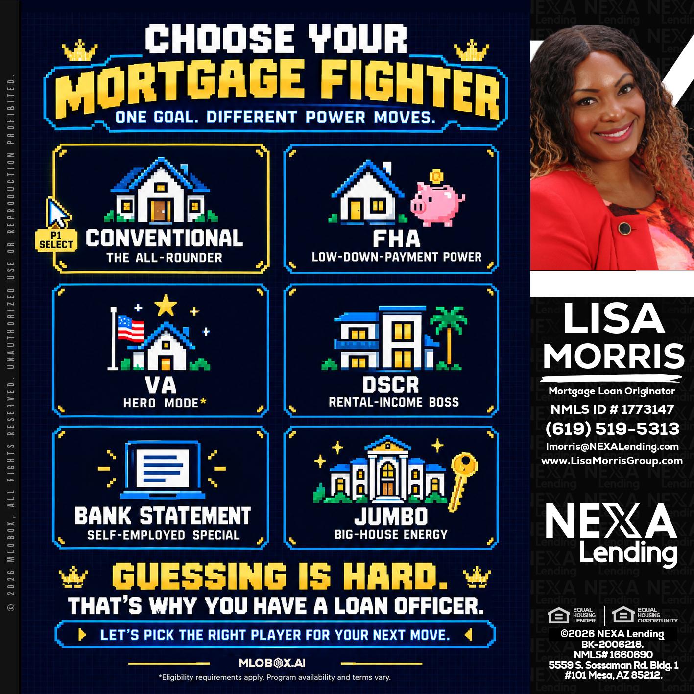 CHOOSE YOUR MORTGAGE - Lisa Morris -Mortgage Loan Officer