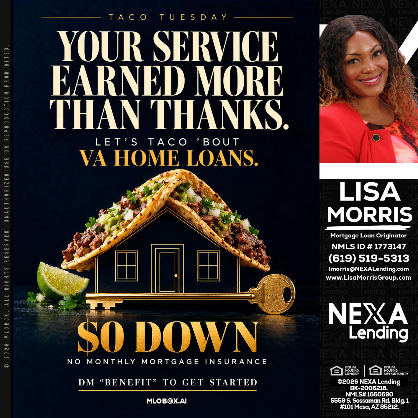 TACO TUESDAY - Lisa Morris -Mortgage Loan Officer